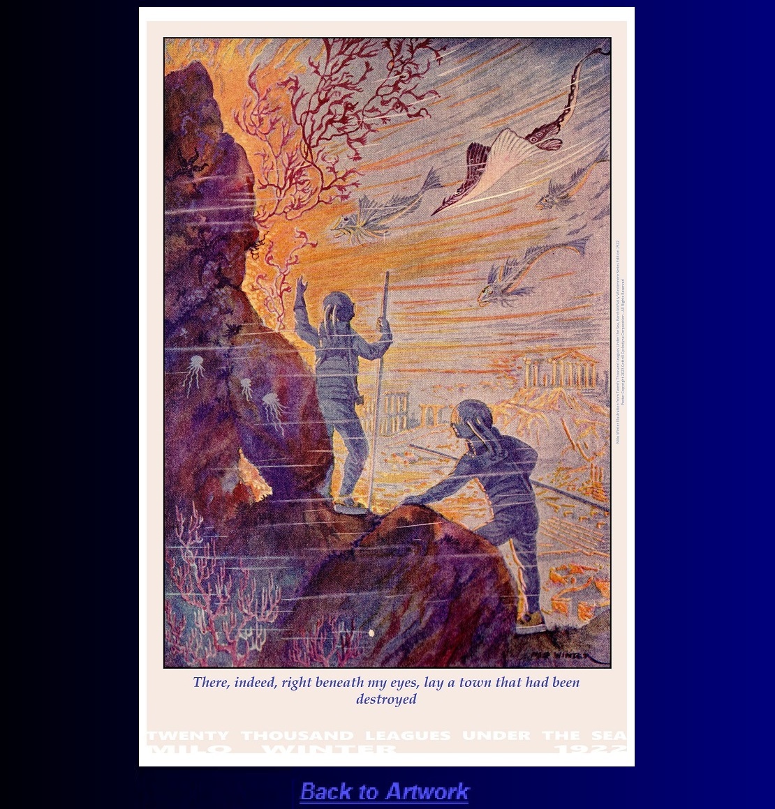 Portrait poster: There, indeed, right beneath my eyes, lay a town by Milo Winter